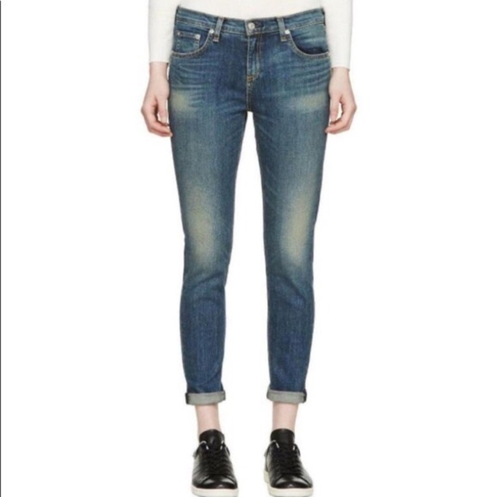 Rag & Bone Dash Chamberlain Wash Slouchy Fit Skinny Jeans Size 26